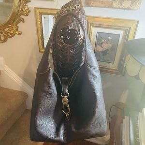 Donney Bourke hobo brown pebbled leather handbag 👜 EUC